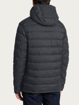 Satin Puffer piumino con cappuccio Grigi Uomo - Ragno