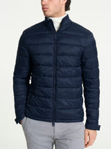 Satin Puffer piumino corto classico Blu Uomo - Ragno