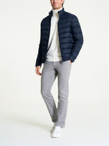 Satin Puffer piumino corto classico Blu Uomo - Ragno