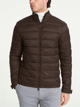 Satin Puffer piumino corto classico Marroni Uomo - Ragno