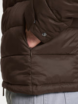 Satin Puffer piumino corto classico Marroni Uomo - Ragno