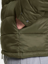 Satin Puffer piumino corto classico Verdi Uomo - Ragno