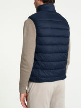 Satin Puffer piumino smanicato Blu Uomo - Ragno