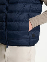 Satin Puffer piumino smanicato Blu Uomo - Ragno