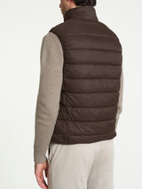 Satin Puffer piumino smanicato Marroni Uomo - Ragno