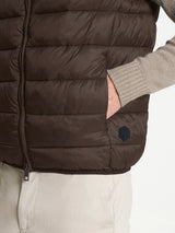 Satin Puffer piumino smanicato Marroni Uomo - Ragno