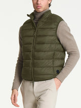 Satin Puffer piumino smanicato Verdi Uomo - Ragno