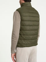 Satin Puffer piumino smanicato Verdi Uomo - Ragno