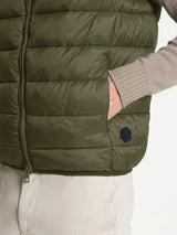 Satin Puffer piumino smanicato Verdi Uomo - Ragno