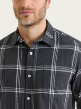 Camicia tartan in Cotton Flannel Neri Uomo - Ragno