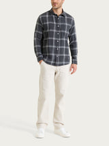 Camicia tartan in Cotton Flannel Neri Uomo - Ragno