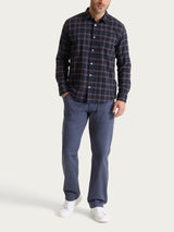 Camicia tartan in Cotton Flannel Marroni Uomo - Ragno