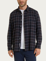 Camicia tartan in Cotton Flannel Marroni Uomo - Ragno