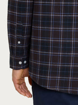 Camicia tartan in Cotton Flannel Marroni Uomo - Ragno