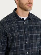 Camicia tartan in Cotton Flannel Blu Uomo - Ragno
