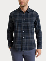 Camicia tartan in Cotton Flannel Blu Uomo - Ragno