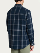 Camicia tartan in Cotton Flannel Blu Uomo - Ragno
