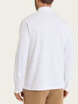 Polo con manica lunga in Cotton Piquet Stretch Bianchi Uomo - Ragno