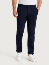 Pantalone con tasche america in Satin Power Blu Uomo - Ragno