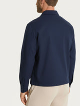 Giacca utility corta in Canvas Stretch Blu Uomo - Ragno