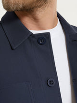 Giacca utility corta in Canvas Stretch Blu Uomo - Ragno