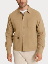 Giacca utility corta in Canvas Stretch Marroni Uomo - Ragno