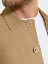 Giacca utility corta in Canvas Stretch Marroni Uomo - Ragno