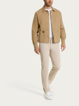 Giacca utility corta in Canvas Stretch Marroni Uomo - Ragno