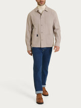 Giacca utility corta in Canvas Stretch Grigi Uomo - Ragno