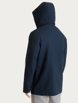 Cappotto con cappuccio In Canvas Stretch Blu Uomo - Ragno