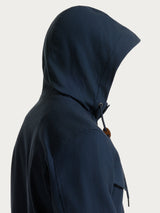 Cappotto con cappuccio In Canvas Stretch Blu Uomo - Ragno