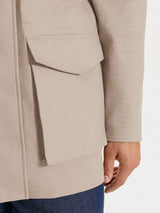 Cappotto con cappuccio In Canvas Stretch Grigi Uomo - Ragno
