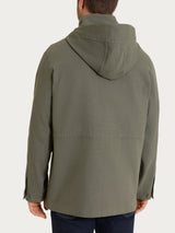 Cappotto con cappuccio In Canvas Stretch Verdi Uomo - Ragno