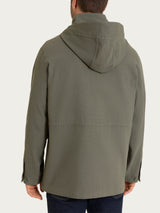 Cappotto con cappuccio In Canvas Stretch Verdi Uomo - Ragno