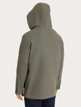 Cappotto con cappuccio In Canvas Stretch Verdi Uomo - Ragno