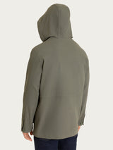 Cappotto con cappuccio In Canvas Stretch Verdi Uomo - Ragno