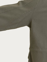 Cappotto con cappuccio In Canvas Stretch Verdi Uomo - Ragno