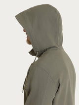 Cappotto con cappuccio In Canvas Stretch Verdi Uomo - Ragno