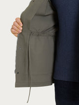 Cappotto con cappuccio In Canvas Stretch Verdi Uomo - Ragno