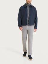 Giacca con zip in Canvas Stretch Blu Uomo - Ragno