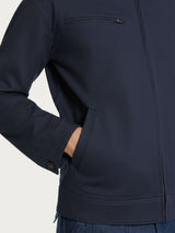 Giacca con zip in Canvas Stretch Blu Uomo - Ragno