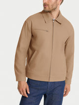 Giacca con zip in Canvas Stretch Marroni Uomo - Ragno