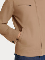 Giacca con zip in Canvas Stretch Marroni Uomo - Ragno