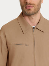 Giacca con zip in Canvas Stretch Marroni Uomo - Ragno