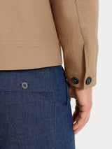 Giacca con zip in Canvas Stretch Marroni Uomo - Ragno