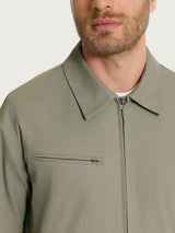 Giacca con zip in Canvas Stretch Verdi Uomo - Ragno