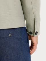 Men's Green Stretch Canvas Zipper Jacket - Ragno