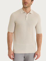 Polo con punto nido d’ape in Puro Cotone Bianchi Uomo - Ragno