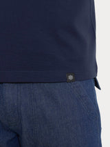 Polo in Cotone Piquet Double Mercerized Blu Uomo - Ragno