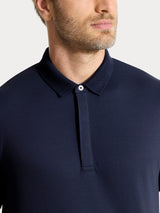 Polo a manica corta in Cotone Piquet Double Mercerized Blu Uomo - Ragno